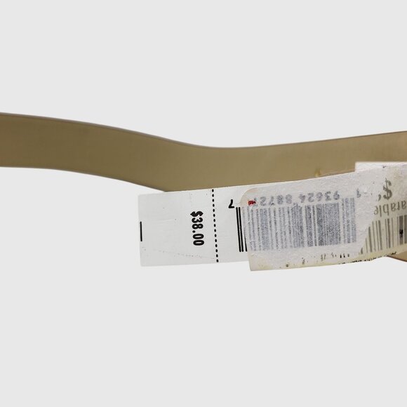 Steve Madden Womens Brown Synthetic Belt With Gold Buckle Size S - Picture 5 of 6